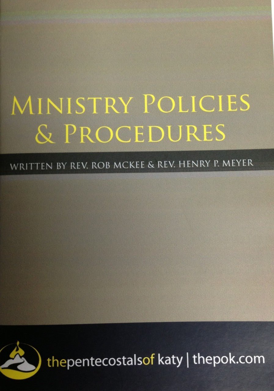 Ministry Policies & Procedures - The POK Store